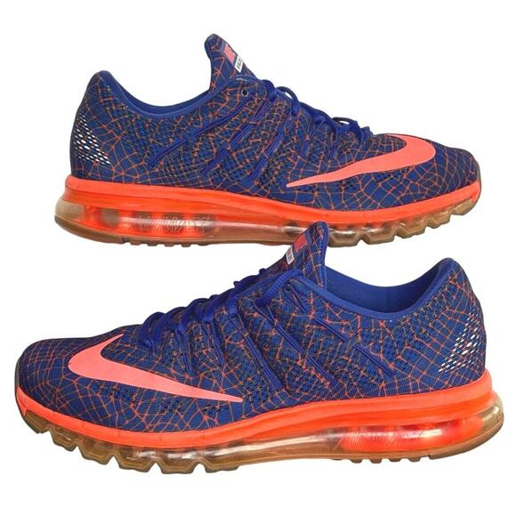 Nike Air Max 2016 Print Mens Running Shoe Size 12 Blue Orange - Picture 1 of 9